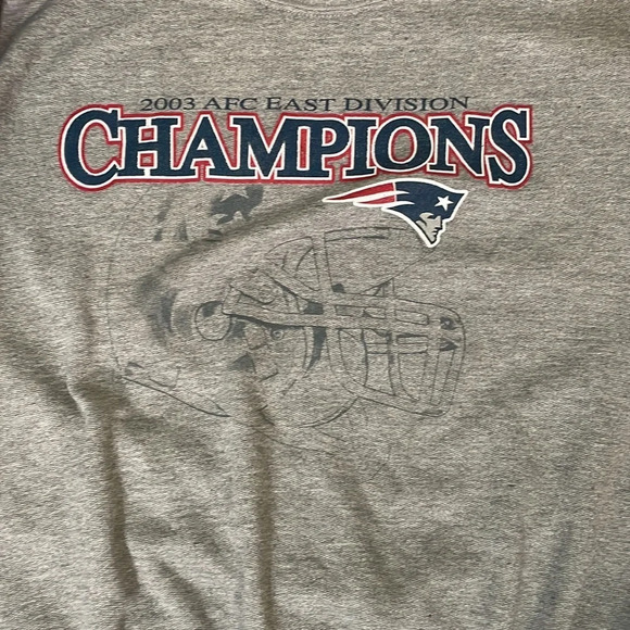 Vintage NFL Patriots 2003 AFC Champions Sweatshirt unisex size XL - Picture 3 of 5